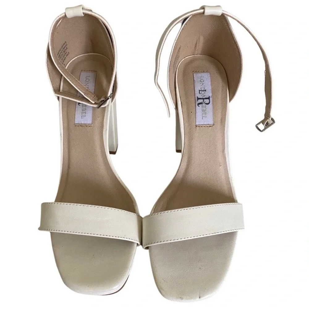 London Rebel Off White Ladies Sandal Size 9 - Picture 1 of 14